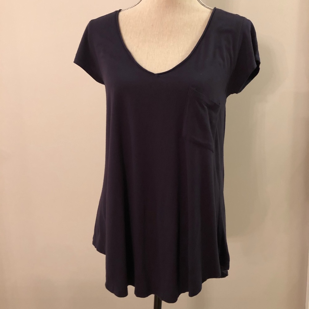 Navy blue V-neck tee